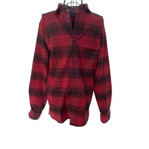 Lululemon Masons Peak Red Buffalo Check Flannel Shirt Size Med